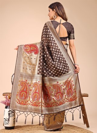 Cotton Classic Sari with Woven Work