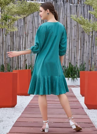 Cotton Designer Kurti In Blue Color