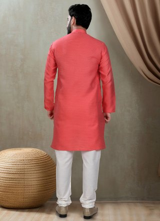 Cotton Kurta Pyjama In Plain