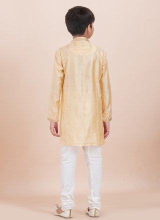 Cotton Kurta Pyjama In Yellow Colour