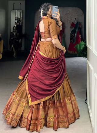 Cotton Lehenga Choli with Weaving Work