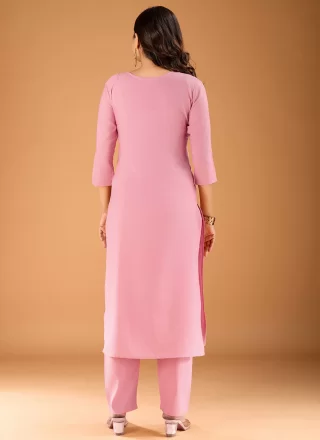 Cotton Party Wear Kurti with Embroidered Work