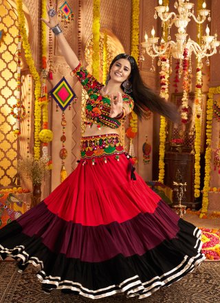 Cotton Readymade Lehenga Choli In Multi Colour