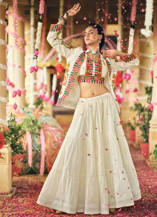 Cotton Readymade Lehenga Choli In Plain