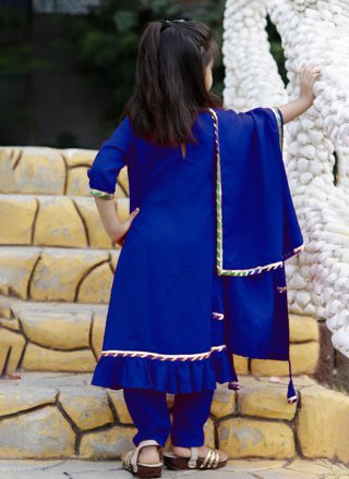 Cotton Readymade Salwar Suit with Embroidered Work
