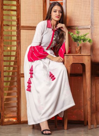 Cotton Readymade Salwar Suit with Fancy Work