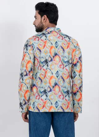 Cotton Short Kurta In Multi Colour