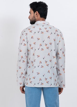 Cotton Short Kurta with Digital Print Work