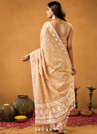 Cotton Traditional Saree with Jacquard Work