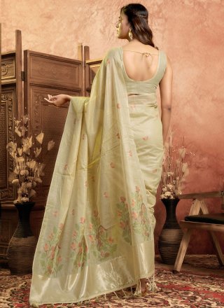 Cotton Trendy Saree In Beige Color