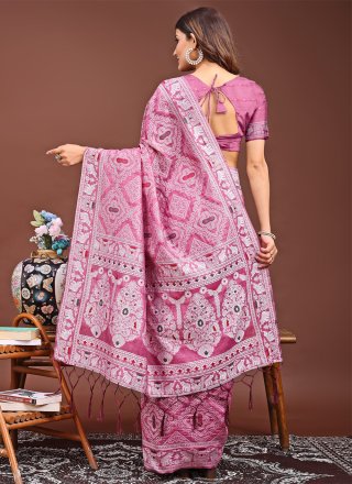 Cotton Trendy Saree with Bandhej Work