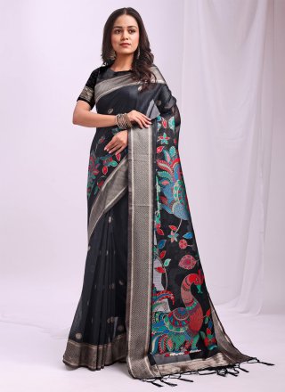 Cotton Trendy Saree with Print Work
