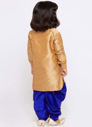 Cream Embroidered Work Dupion Silk Kurta Pyjama