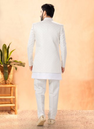 Cream Silk Indo Western