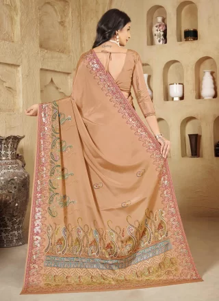 Crepe Silk Classic Saree with Digital Print and Foil Print Work