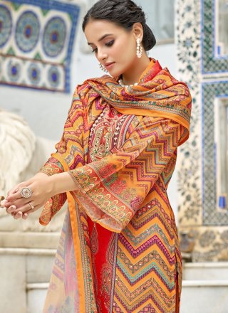 Crepe Silk Readymade Salwar Suit In Mustard Colour