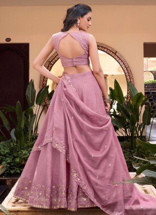 Crush A - Line Lehenga Choli In Pink Color