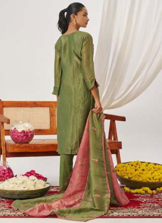 Crush Salwar Suit In Pink Color