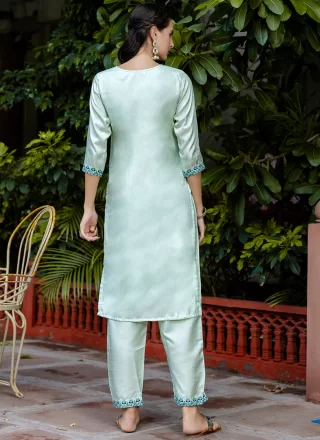 Delightsome Aqua Blue Cotton Readymade Style