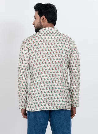 Demure Multi Colour Cotton Short Kurta