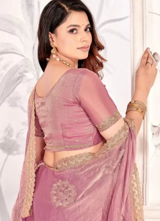 Dilettante Pink Silk Classic Sari