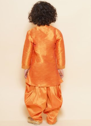 Dupion Silk Dhoti Kurta with Embroidered Work