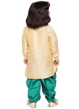 Dupion Silk Kurta Pyjama In Cream