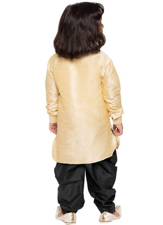 Dupion Silk Kurta Pyjama In Cream