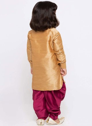 Dupion Silk Kurta Pyjama In Cream