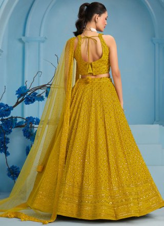 Embroidered, Sequins and Thread Work Georgette Lehenga Choli