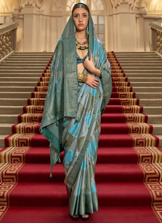 Engrossing Multi Colour Satin Trendy Saree