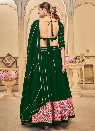 Especial Green Georgette Lehenga Choli