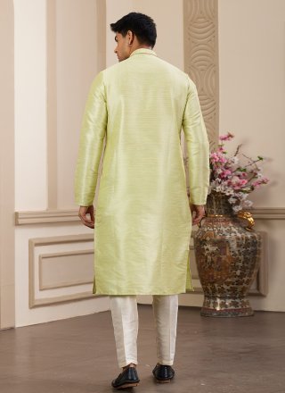 Fabulous Green Art Banarasi Silk Kurta Pyjama