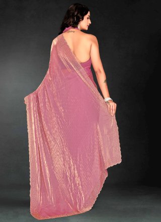 Fandy Contemporary Saree In Pink Color