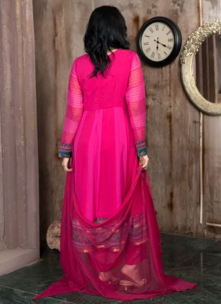 Fuchsia Georgette Salwar Suit
