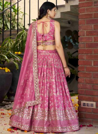 Fuchsia Jacquard Lehenga Choli