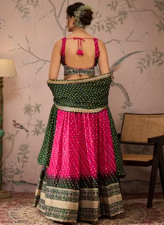 Fuchsia Silk Lehenga Choli