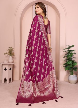 Georgette Contemporary Saree In Magenta