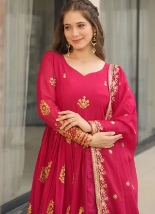 Georgette  Designer Gown with Embroidered and Sequins Work