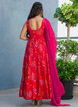 Georgette Gown In Pink Colour