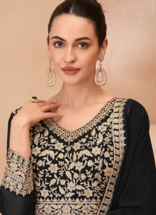 Georgette Readymade Lehenga Choli with Embroidered and Zari Work