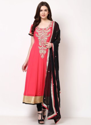 Georgette Readymade Style In Pink Colour