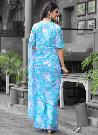 Georgette Traditional Saree with Digital Print Work