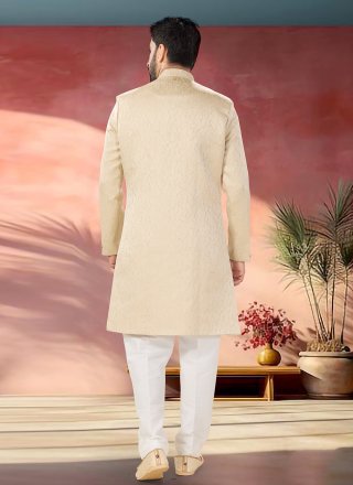 Gold Jacquard Woven Work Indo Western for Ceremonial