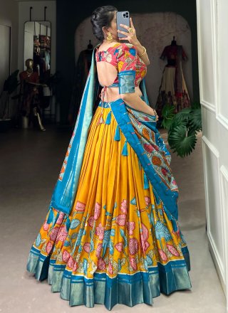 Gold Color Pure Dola Lehenga Choli for Sangeet