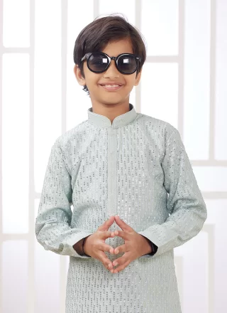 Green Art Silk Kurta Pyjama