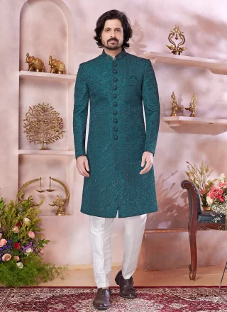 Shop Online Velvet Green Jodhpuri Suit : 236429 -