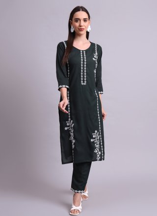 Green Cotton Designer Kurti