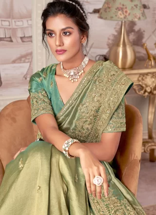 Green Jacquard Silk Classic Saree