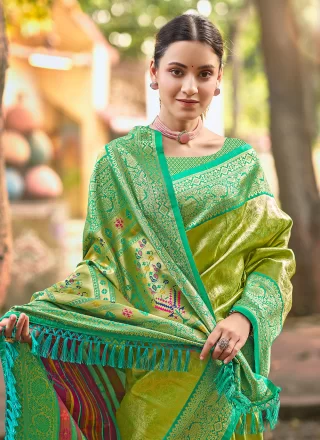 Green Kanjivaram Silk Classic Sari